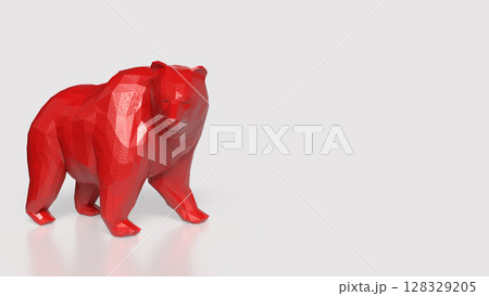 The RED Bear for Business concept 3d Rendering The RED Bear for Business concept 3d Rendering 128329205