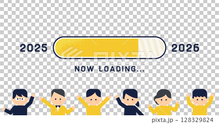 2025→2026 loading bar and character | New Year/change image 128329824