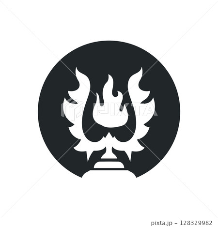 simple championship design with trophy logo victory cup concept vintage simple minimalist modern elegant symbol illustration victory template and brand 128329982