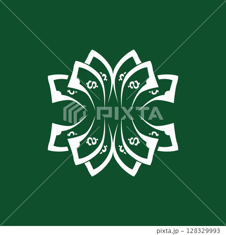 silhouette illustration of money logo financial symbol design with simple concept temple icon design 128329993