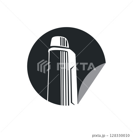 vape logo silhouette design simple vintage retro old concept vape accessories shop with smoke illustration template symbol brand business or product 128330010
