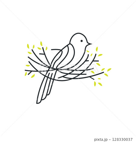 modern simple design bird nest logo, line concept bird house shelter, flying animal template illustration symbol branding product brand modern simple design bird nest logo, line concept bird house shelter, flying animal template illustration symbol branding product brand 128330037