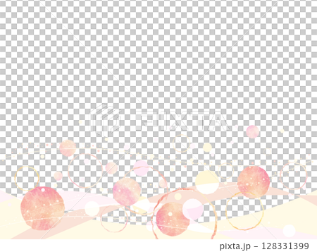暖色の抽象的な丸の背景イラスト 128331399