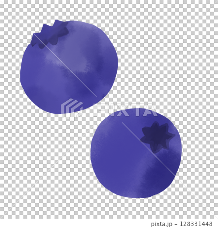 藍莓的水彩風格簡約插畫 128331448