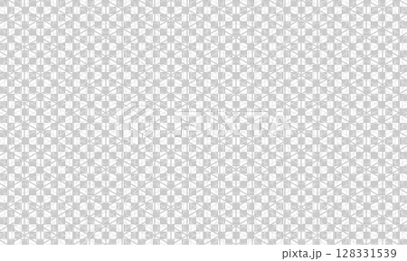 グレーの線幅が違う胡麻柄の格子模様 128331539