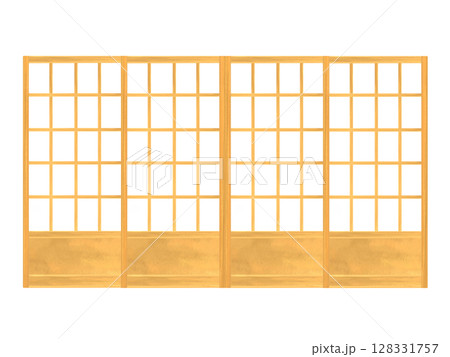 障子（4枚引き）障子紙部不透過 128331757