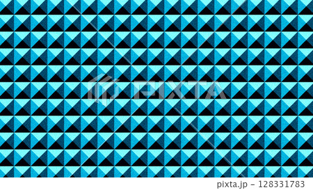 青色ブルー幾何学的パターン背景イラスト素材　三角図形テクスチャー 128331783