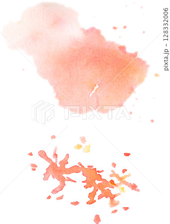 Watercolor stain peach, pink handmade. Pastel background. Watercolor stain peach, pink handmade. Pastel background. 128332006
