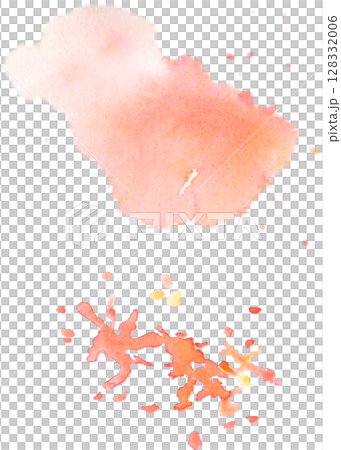 Watercolor stain peach, pink handmade. Pastel background. Watercolor stain peach, pink handmade. Pastel background. 128332006