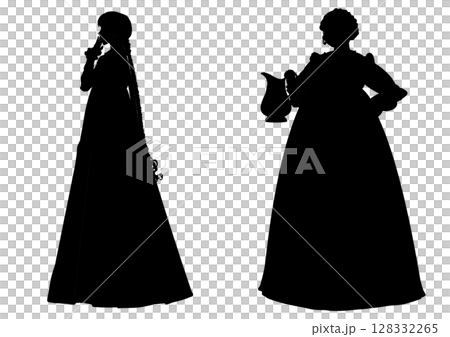 人全身姿勢剪影集 人全身姿勢剪影集 128332265