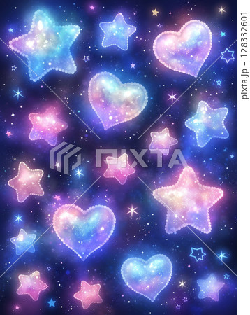 感情表現のパステル画 星とハート 感情表現のパステル画 星とハート 感情表現のパステル画 星とハート