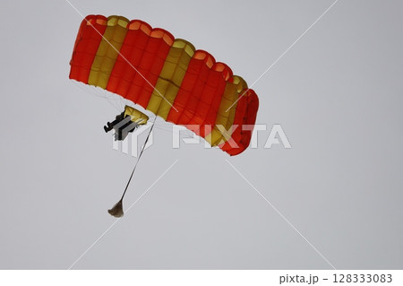 （さいたま・桶川飛行場）大空を飛ぶスカイダイバー 128333083