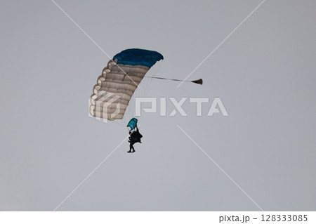 （さいたま・桶川飛行場）大空を飛ぶスカイダイバー 128333085