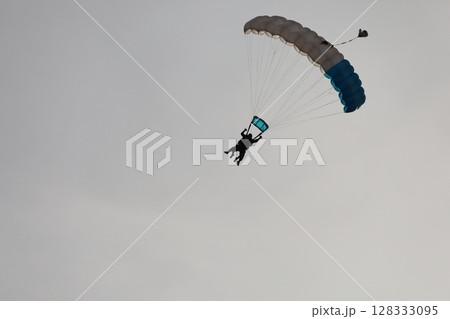 （さいたま・桶川飛行場）大空を飛ぶスカイダイバー 128333095