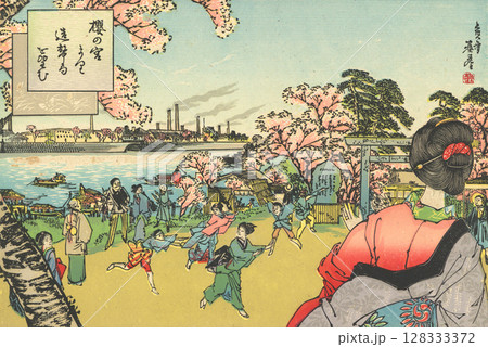 櫻宮：林基春　京阪土産名所図画 128333372