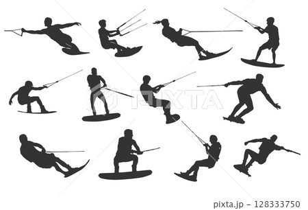 Water skiing silhouette, Water ski vector, Water skiing svg, Water skiing icon set, Water skiing clipart Water skiing silhouette, Water ski vector, Water skiing svg, Water skiing icon set, Water skiing clipart 128333750