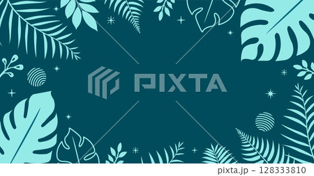 背景素材 / 夏・南国の植物イラスト 128333810