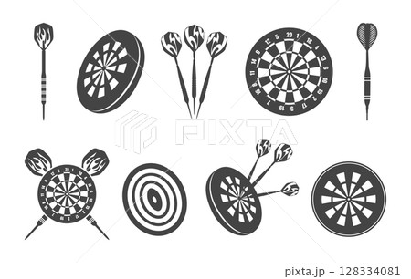 Darts svg, Darts silhouette, Darts icon, Darts logo, Darts vector bundle. 128334081