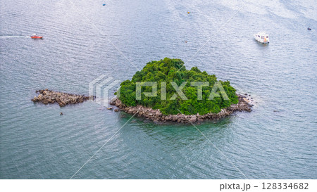 July 5 2025 Scenic View of Green Islands in a Beautiful Blue Sea by Mountains July 5 2025 Scenic View of Green Islands in a Beautiful Blue Sea by Mountains 128334682