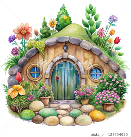 Boho Style for a cute home in style Clipart Watercolor  128334930