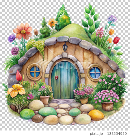 Boho Style for a cute home in style Clipart Watercolor  128334930