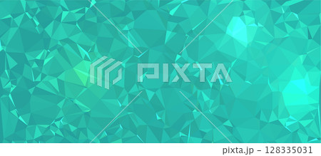 Abstract background Green polygon pattern low poly triangle shape, geometric background with lowpoly background 128335031