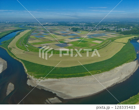 都城市高城町空撮　大淀川 128335483