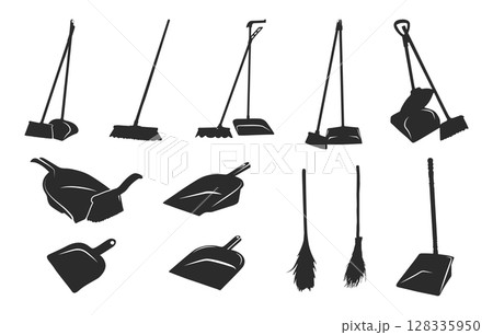 Dustpan SVG, Dustpan silhouette, Broom and dustpan SVG, Broom SVG, Cleaning Brush SVG, Dustpan bundle, Broom and dustpan icon, Dustpan clipart,  Broom and dustpan silhouette 128335950