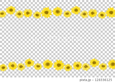 Summer cute sunflower decorative frame illustration Summer cute sunflower decorative frame illustration 128336125