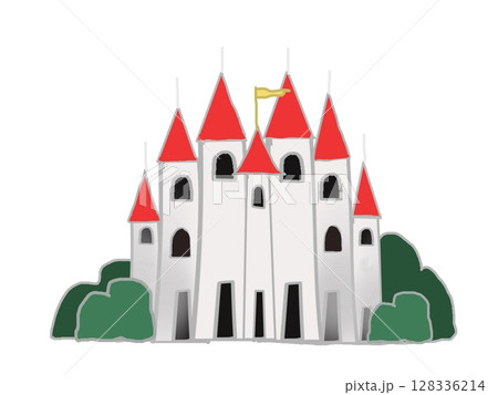 森の中にあるシンプルなお城 森の中にあるシンプルなお城 128336214