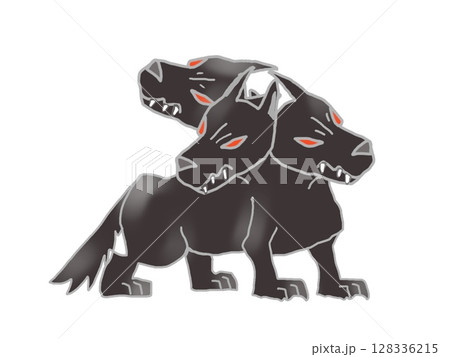 冥界の番犬のケルベロスのイラスト 冥界の番犬のケルベロスのイラスト 128336215