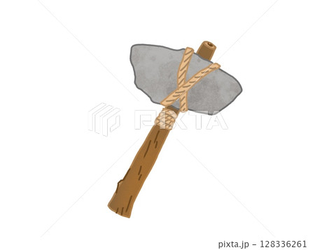 石器時代の石斧のイラスト 128336261