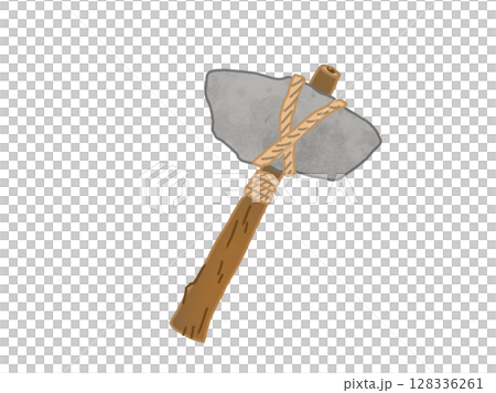 石器時代の石斧のイラスト 128336261