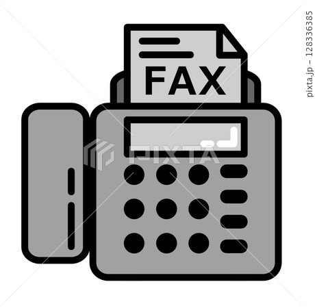 書類の送受信やFAXの送信をするファックスの機器イラスト 書類の送受信やFAXの送信をするファックスの機器イラスト 128336385