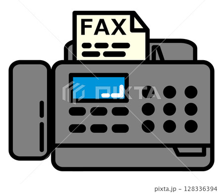 書類の送受信やFAXの送信をするファックスの機器イラスト 書類の送受信やFAXの送信をするファックスの機器イラスト 128336394