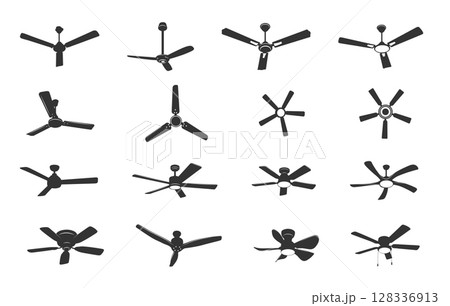 Ceiling fan silhouette, Ceiling fan svg, Electric fan svg, Fan svg, Ceiling fan vector illustration, Ceiling fan bundle 128336913