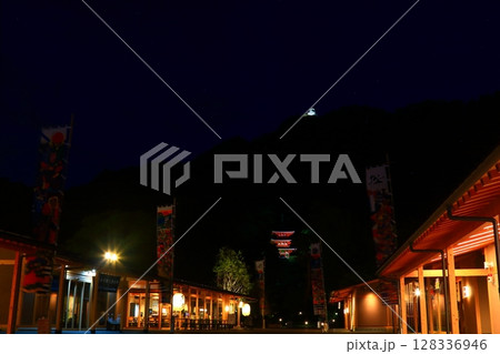 岐阜市・岐阜公園の岐阜城楽市夜景 128336946