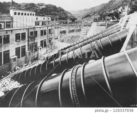戦前の建築　近代建築　泰阜発電所 128337036