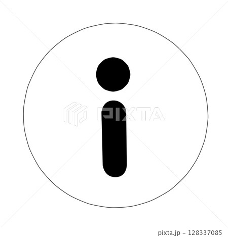 情報　インフォメーション　インフォ　案内　シンプルモノクロアイコン 128337085