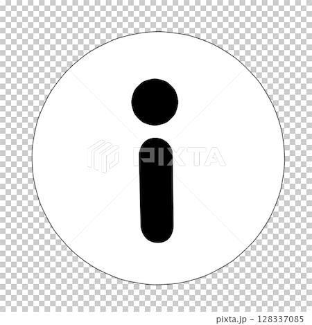 情報　インフォメーション　インフォ　案内　シンプルモノクロアイコン 128337085
