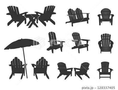 Adirondack chair silhouette, Adirondack chair SVG, Chairs silhouette Adirondack chair silhouette, Adirondack chair SVG, Chairs silhouette 128337405