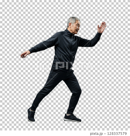 運動する高齢者 128337579