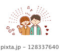 仲の良い若い夫婦 128337640