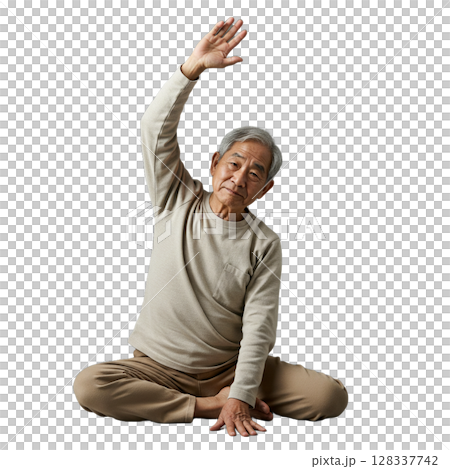 Elderly people exercising Elderly people exercising 128337742