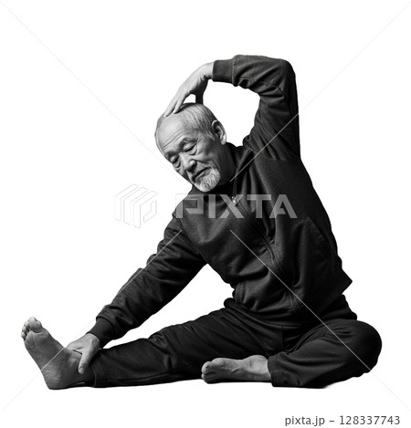運動する高齢者 128337743