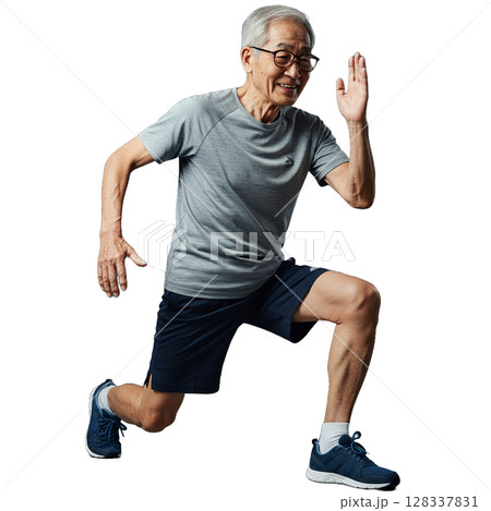 運動する高齢者 運動する高齢者 128337831