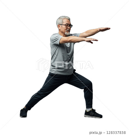 運動する高齢者 運動する高齢者 128337838