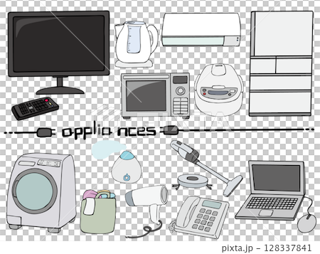 Household appliances material set 128337841