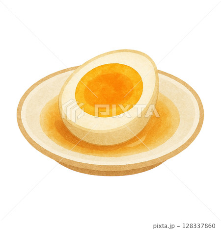 【おでん】半分この卵のイラスト 128337860