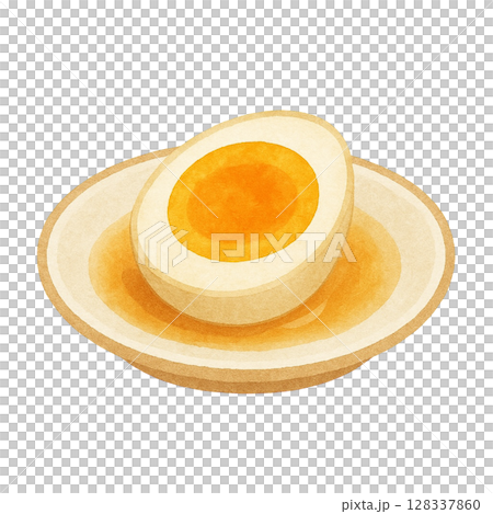 【おでん】半分この卵のイラスト 128337860